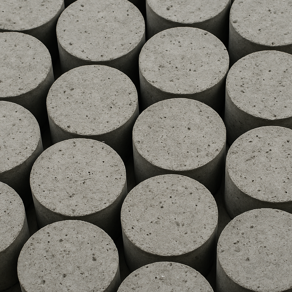 Inxhinierët e BETON duke kontrolluar cilësinë e betonit